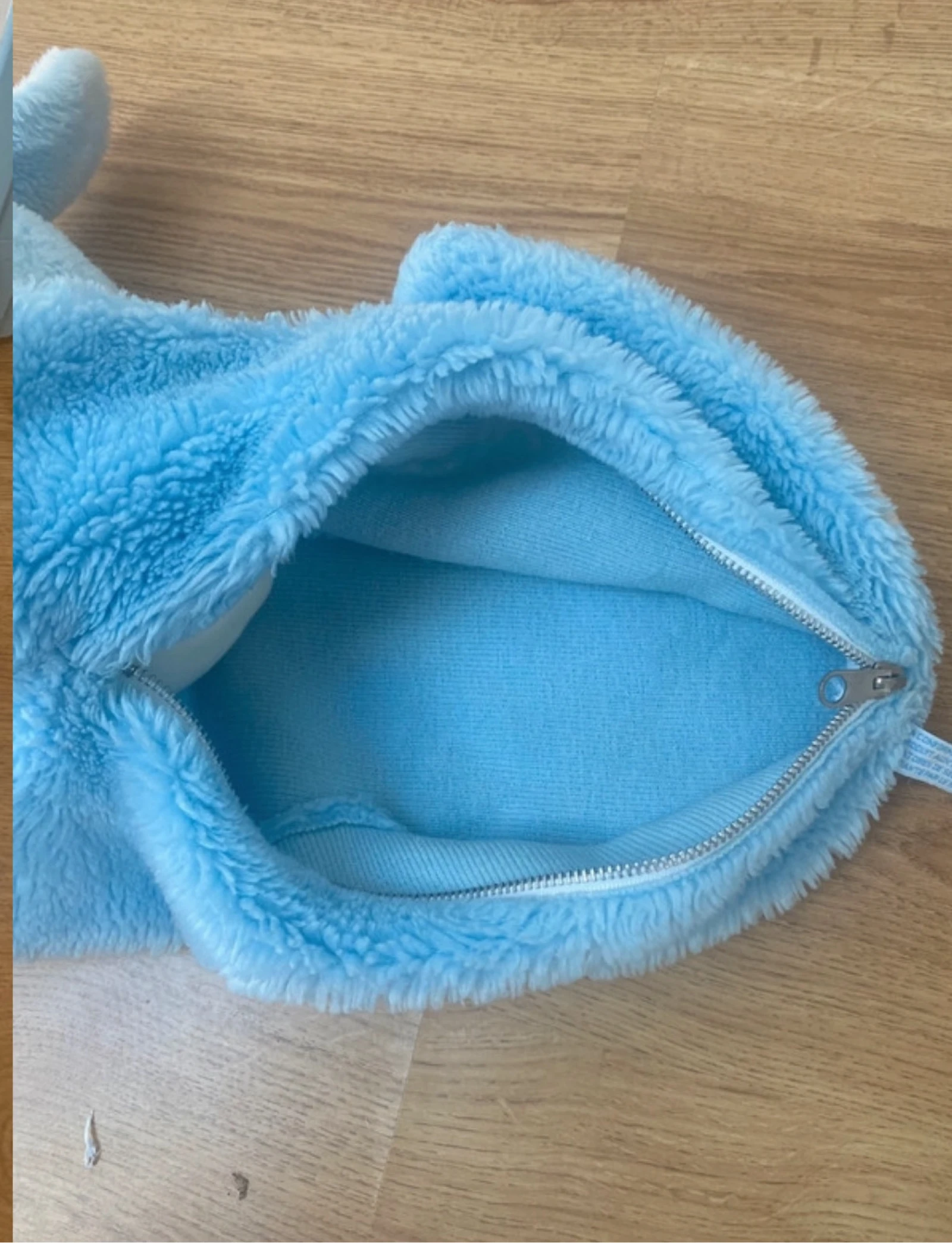 Urso de pelúcia coelho pijama vintage listrado azul e branco – photo 6